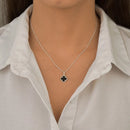 Colar cartier trevo preto 45cm