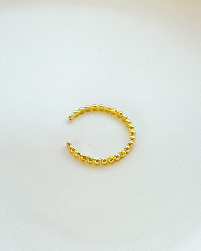 Anel Regulável Mini Bolinhas - Semijoia Banhado em Ouro 18k