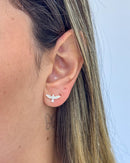 Brinco Pombinha - Semijoia Banhado a Prata