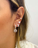 Trio de Brincos Árvore da Vida - Semijoia Banhado a Prata