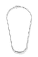 Colar Riviera 3 Garras Redonda - 3mm, Zircônia Branca | 42 cm