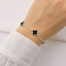 Pulseira 5 trevos preto resinado